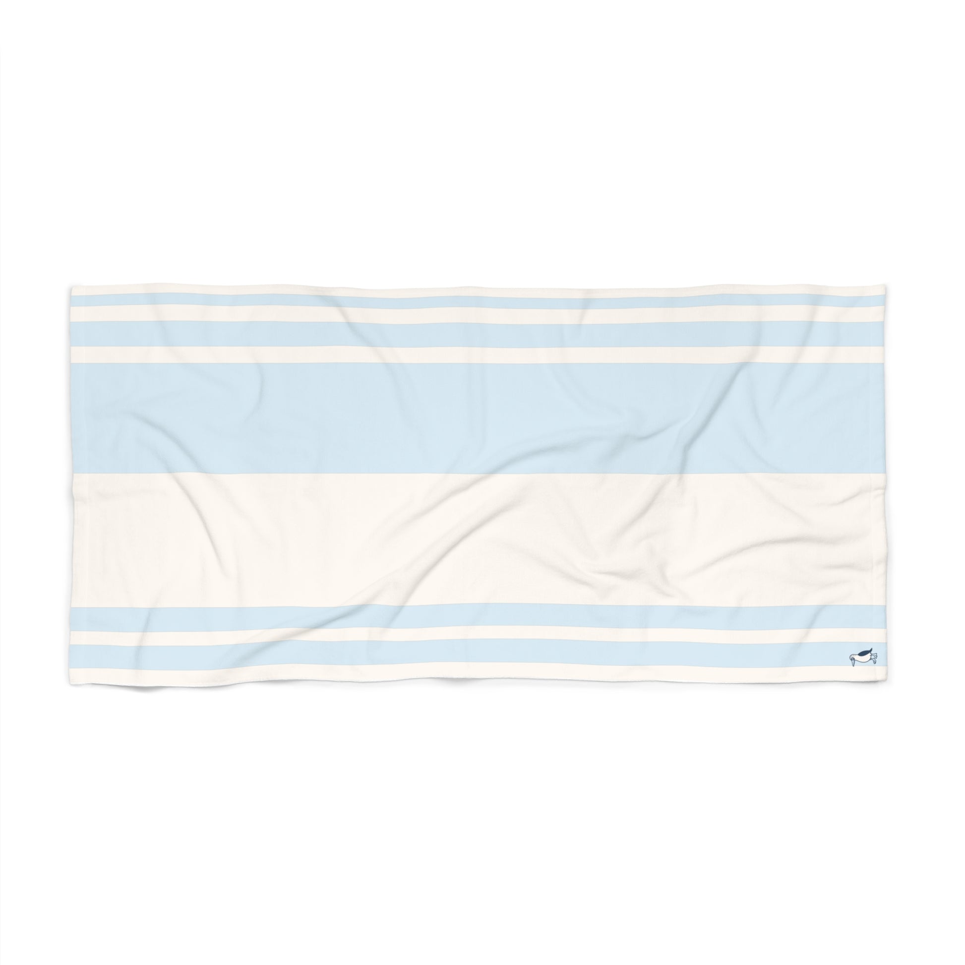 The Harbor Beach Towel - Baby Blue + Ivory