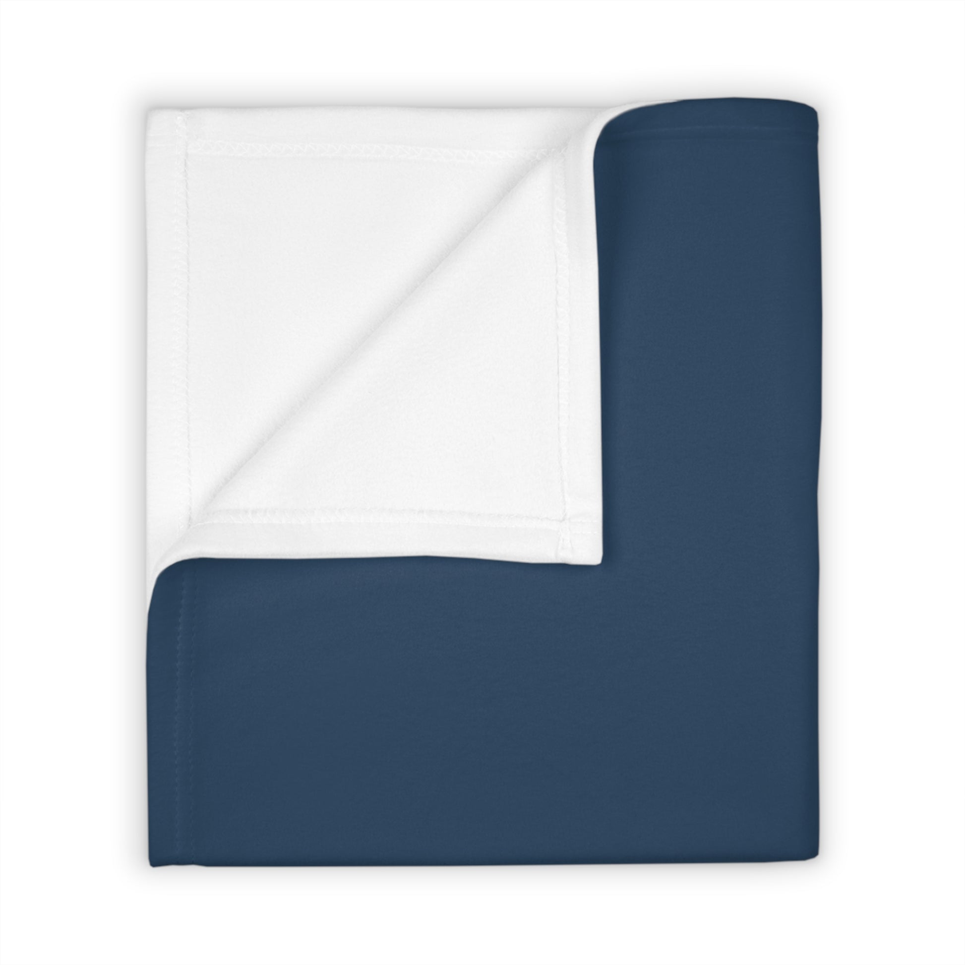 Lightweight Throw Blanket - Navy + Ivory