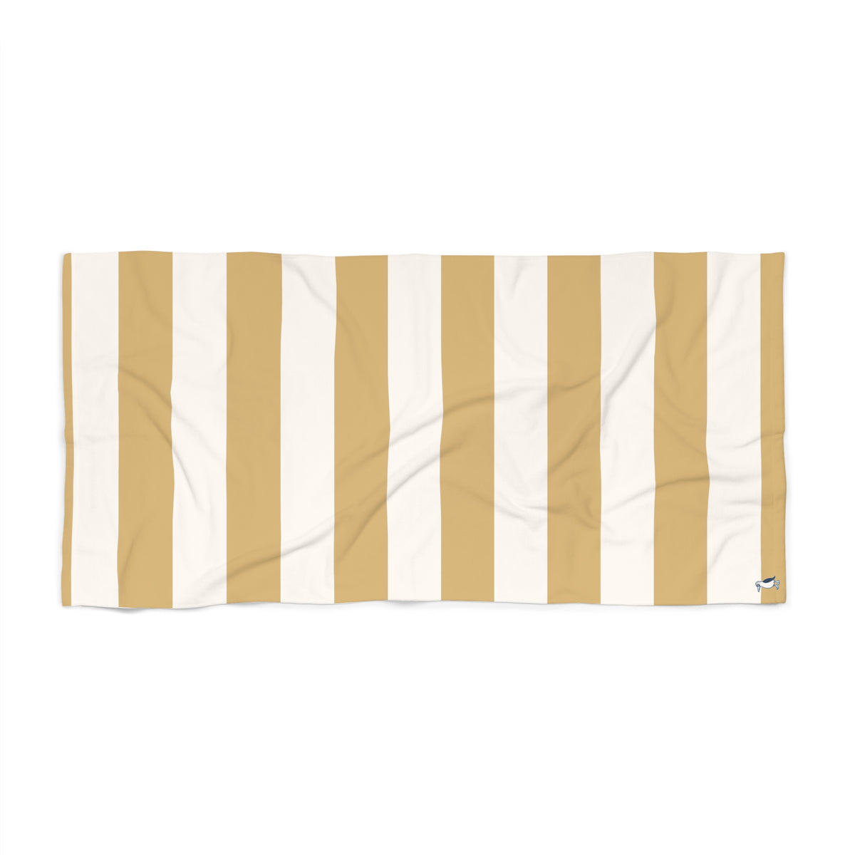 The Bayside Beach Towel - Golden Sands + Ivory Striped