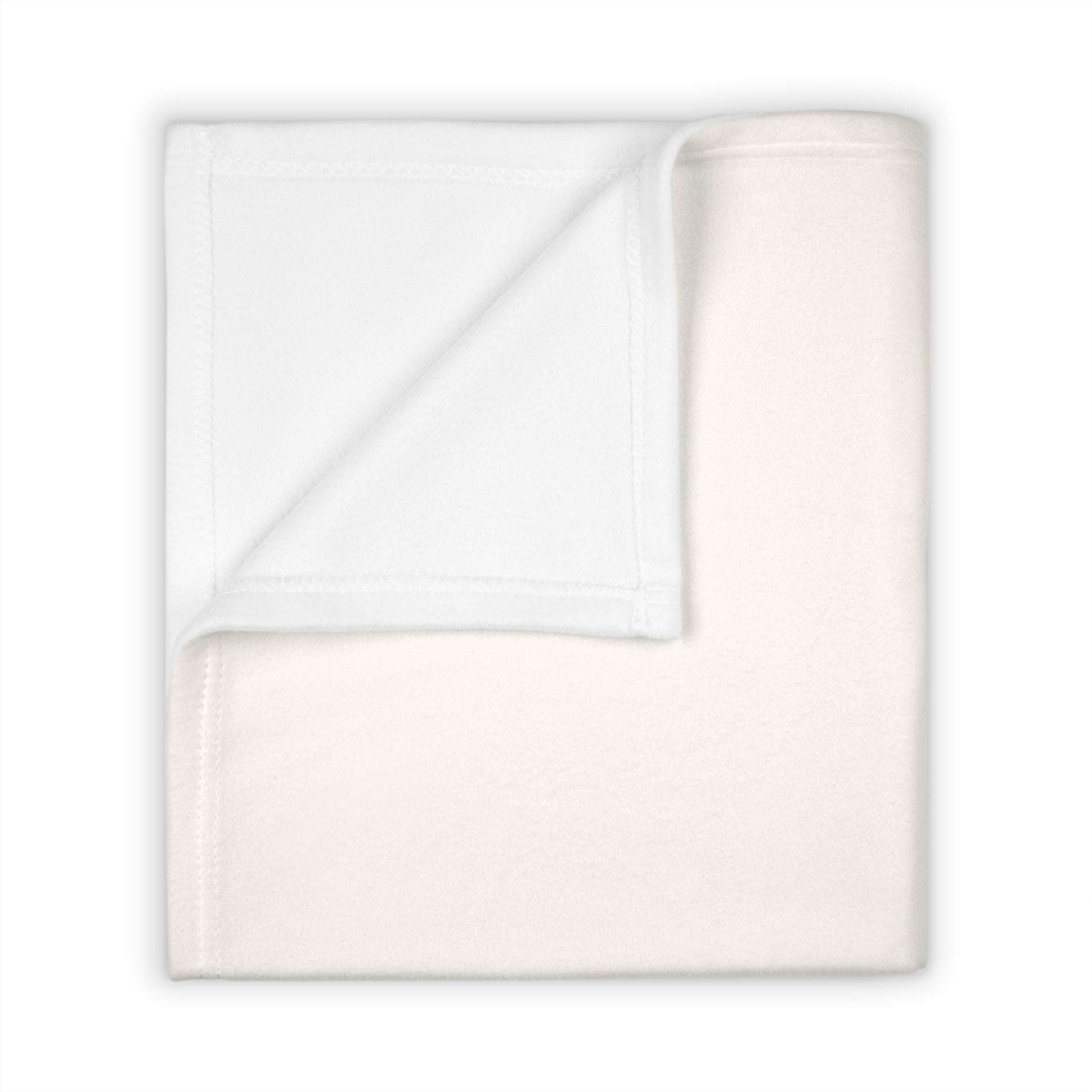 Lightweight Throw Blanket - Ivory + Baby Blue