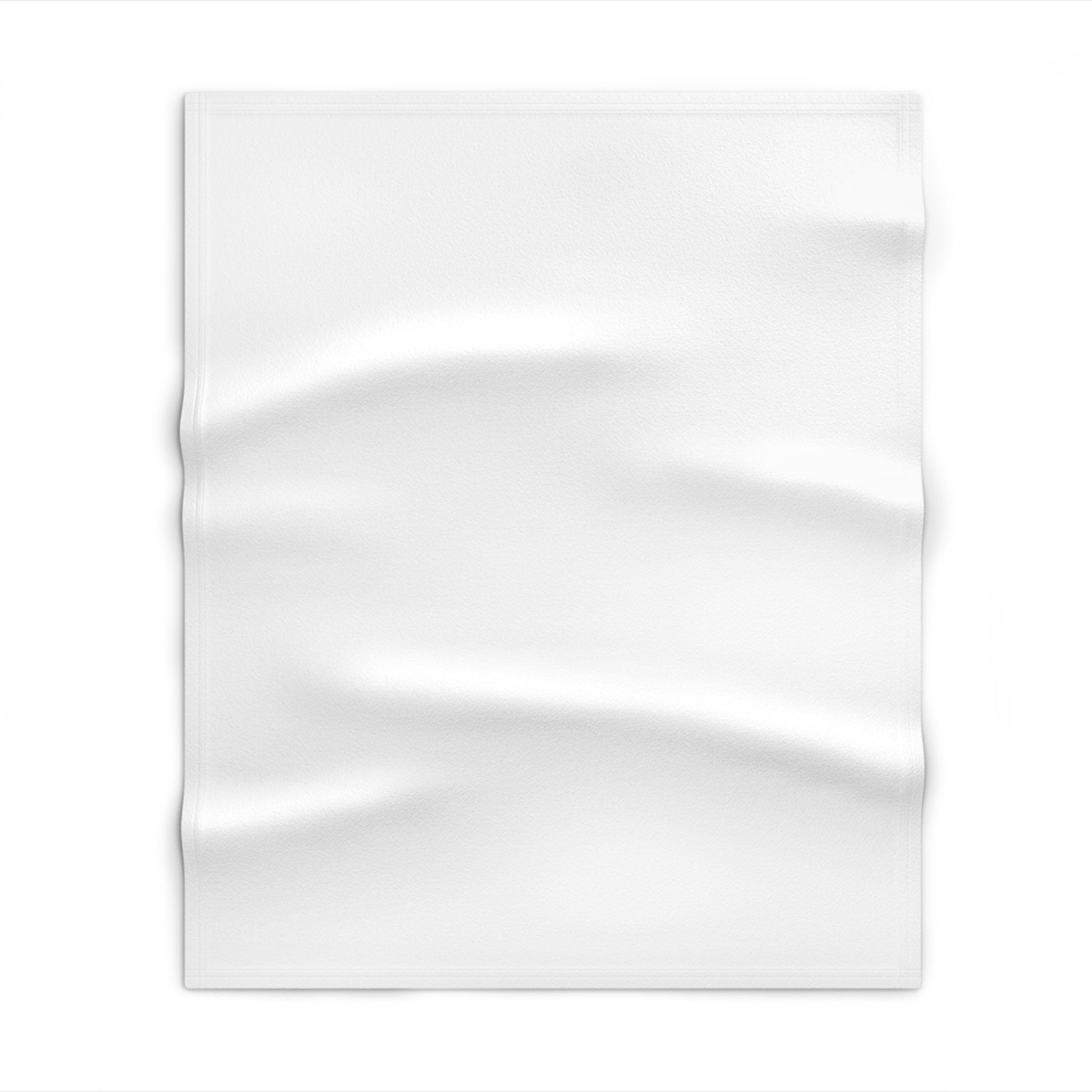 Lightweight Throw Blanket - Ivory + Baby Blue